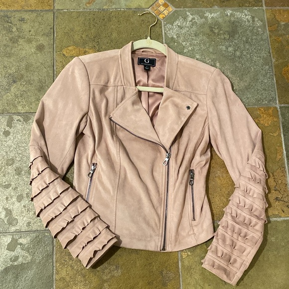 G by Giuliano Faux Suede Moto Jacket - Picture 3 of 6